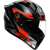 AGV K1 S Fastlap Integralhjelm Sort/Grå/Rød 2XL