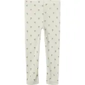 Lil´ Atelier Leggings lysebrun / naturhvid