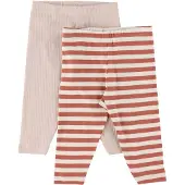 Minymo Leggings - 2-pak - Canyon Rose - - 50 - Leggings