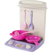 Dantoy Minikøkken - My Little Princess - 7 Dele - - OneSize - Legekøkken