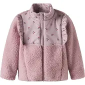 Name it Overgangsjakke 'NMFMinna' mørkegrøn / pastellilla / brandrød