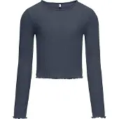 Kids Only Bluse - Rib - KogNella - Ombre Blue - - 7-8 år (122-128) - Bluse