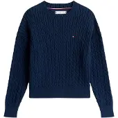 Tommy Hilfiger Bluse - Strik - Dark Night Navy - - 4 år (104) - Bluse