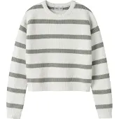 Name it Pullover lysegrøn / hvid