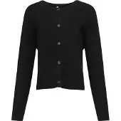 Kids Only Cardigan - Rib - Noos - KogNatascha - Sort - - 7-8 år (122-128) - Cardigan