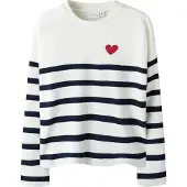 Name it Pullover 'NKFLine' safir / rød / hvid