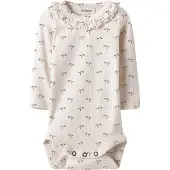 Lil´ Atelier Lil' Atelier Body l/æ - Rib - NbfGago - Almost Mauve/Tulip - - 1 år (80) - Body L/Æ