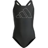 Adidas Badedragt - Big Bars - Sort m. Hvid - - 4 år (104) - Badetøj