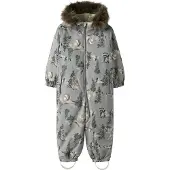 Name it Funktionsjakkesæt 'NMNSNOW10' brun / grå / lysegrå