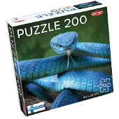 Tactic Puslespil - 200 Brikker - 43x29 cm - Blue Viper Slange - - OneSize - Puslespil