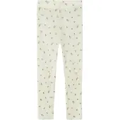 Name it Leggings - Uld - Noos - NmfWang - Snow White/Small flowe - - 2 år (92) - Leggings - Uld