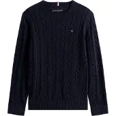 Tommy Hilfiger Bluse - Strik - Dark Night Navy - - 4 år (104) - Bluse
