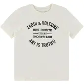 Zadig & Voltaire T-shirt - Off White m. Print - - 14 år (164) - T-Shirt