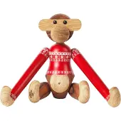 Kay bojesen Træfigur - Abe - Julesweater 2024 - Lille - Teak/Lim - - OneSize - Dekoration
