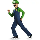 Super Mario Udklædning - Luigi - - 3-4 år (98-104) - Udklædning