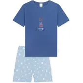 Schiesser Nattøj ' Kids Nightwear ' lyseblå / mørkeblå