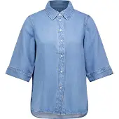 Object Kortærmet Denimskjorte