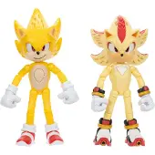 JAKKS Pacific Sonic & Shadow Lysende 5-tommer Actionfigurer 2-pak: Super Sonic & Super Shadow