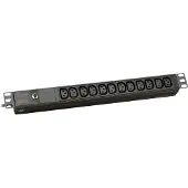 EFB Elektronik EK631CC.1, 1U, Aluminium, Termoplast, Sort, 12 AC stikkontakt(er), C13 forbinder, C14 forbinder