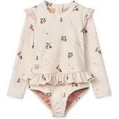 Liewood Badedragt - UV40+ - Sille - PEACH/SEA SHELL - - 6 år (116) - Badetøj