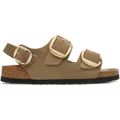 Birkenstock Birkenstocktil kvinder. 1031782 Sandaler Milano Big Buckle Oiled (Smal pasform) beige (38), Læder, Brun, Fast, Spænder, Casual