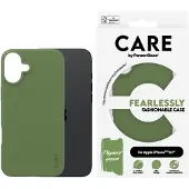 PanzerGlass CARE by - Bagsidecover til mobiltelefon - termoplastisk polyuretan (TPU), silikonebelægning - skarpt grøn - for Apple iPhone 16 Plus