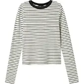 Name it Bluser & t-shirts 'NLFHINAJA' mørkegrå / hvid