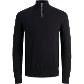 Jack & Jones Bluse - Strik - Noos - JjeEmil - Sort - - 8 år (128) - Bluse