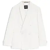 BOSS Slim fit jakke i hørtwill