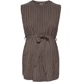 ONLY Maternity Bluse 'OLMPetris' brun / sort
