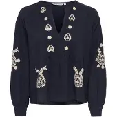ONLY Bluse 'ONLMoon' natblå / greige