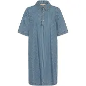 Culture Kjole 'Ayna' blue denim / hvid