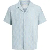 Jack & Jones Skjorte 'JORMONTAUK' creme / lyseblå