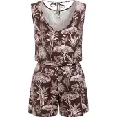 Ragwear Jumpsuit 'Zella' mørkebrun / hvid
