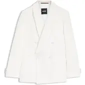 BOSS Slim fit jakke i hørtwill