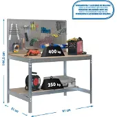 Simonwork (bancos De Trabajo) Bt2 Metalhylde 1445x910x610 Mm