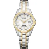 Citizen Dameur EC1186-85A Radio Controlled Hvid/Rosaguldtonet stål