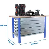 Simon Rack Simonwork (bancos De Trabajo) Bt6 Pro 5box Arbejdsbord 865x1800x750 Mm