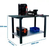 Simonwork (bancos De Trabajo) Bt6 Pro Metalhylde 830x1800x730 Mm
