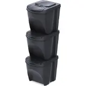 Keden 39x29x45 Cm Stabelbare Genbrugsbeholdere 3 Enheder