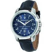 Maserati Herreur R8851121003 Successo Blå/Læder Ø44 mm
