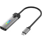 J5CREATE JCA157 - Videoadapter - USB-C han til HDMI hun - 10 cm - afskærmet - rumgrå/sort - 4K144 Hz (3840 x 2160) support, 8K60 Hz (7680 x 4320) support