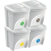 Keden Sortibox Sæt Med 4 Genbrugsbeholdere 4x25l