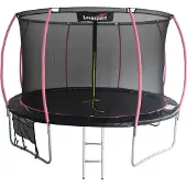 Lean Sport Trampolina Batutas MAX 366 cm, juoda rožinė