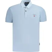 Napapijri Polo Elba Chambray Blå Lyeblå måle