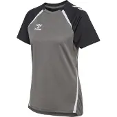 Hummel Funktionsbluse 'Lead 2.0' grå / mørkegrå / hvid