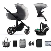 Kinderkraft universalus vežimėlis 3in1 PRIME 2 3IN1 MINK PRO pilkos spalvos, KSPRIM02GRY300I