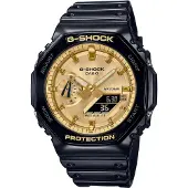 Casio Ur - Mænd - GA-2100GB-1AER - Sort - Quartz - Vandtæt 20 Atm - Dobbelt display - Plastik