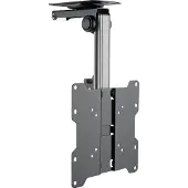 Schwaiger LWHD3720 513 - Beslag - for fladt panel - stål - sort - skærmstørrelse: 17-37 - loftsmonterbar