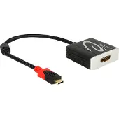 DeLOCK - Ekstern videoadapter - USB-C - HDMI - sort - detailsalg